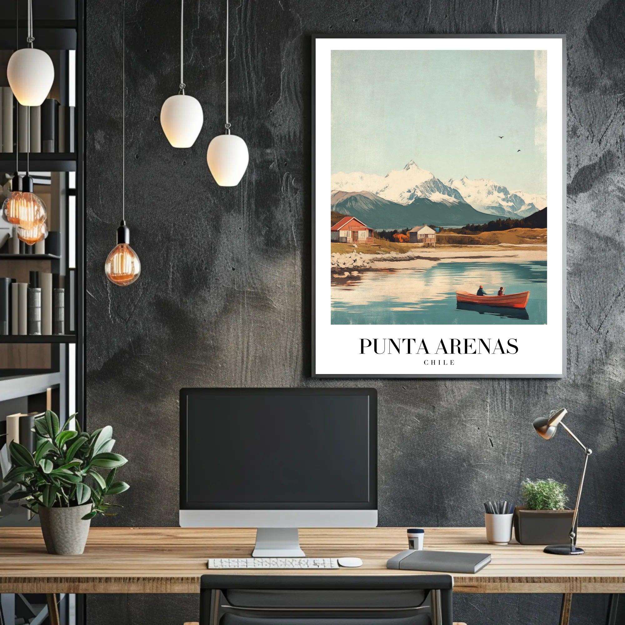 Punta Arenas serene landscape vintage travel poster PosterGoat