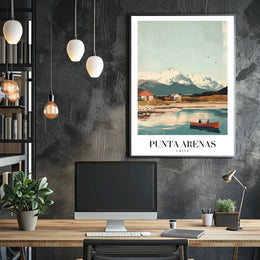 Punta Arenas serene landscape vintage travel poster PosterGoat