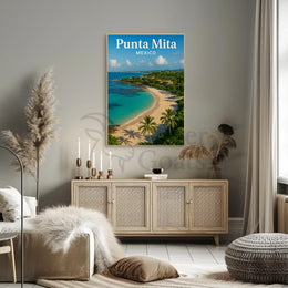 Punta Mita Paradise Awaits: Tropical Travel Poster PosterGoat