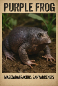 Purple Frog Wildlife Educational Animal Poster PosterGoat