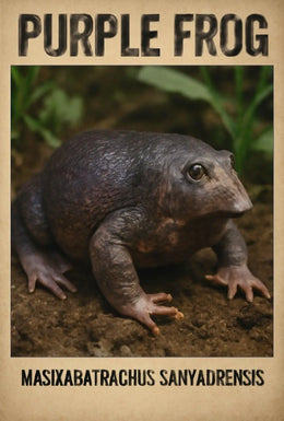 Purple Frog Wildlife Educational Animal Poster PosterGoat