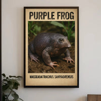 Purple Frog Wildlife Educational Animal Poster PosterGoat