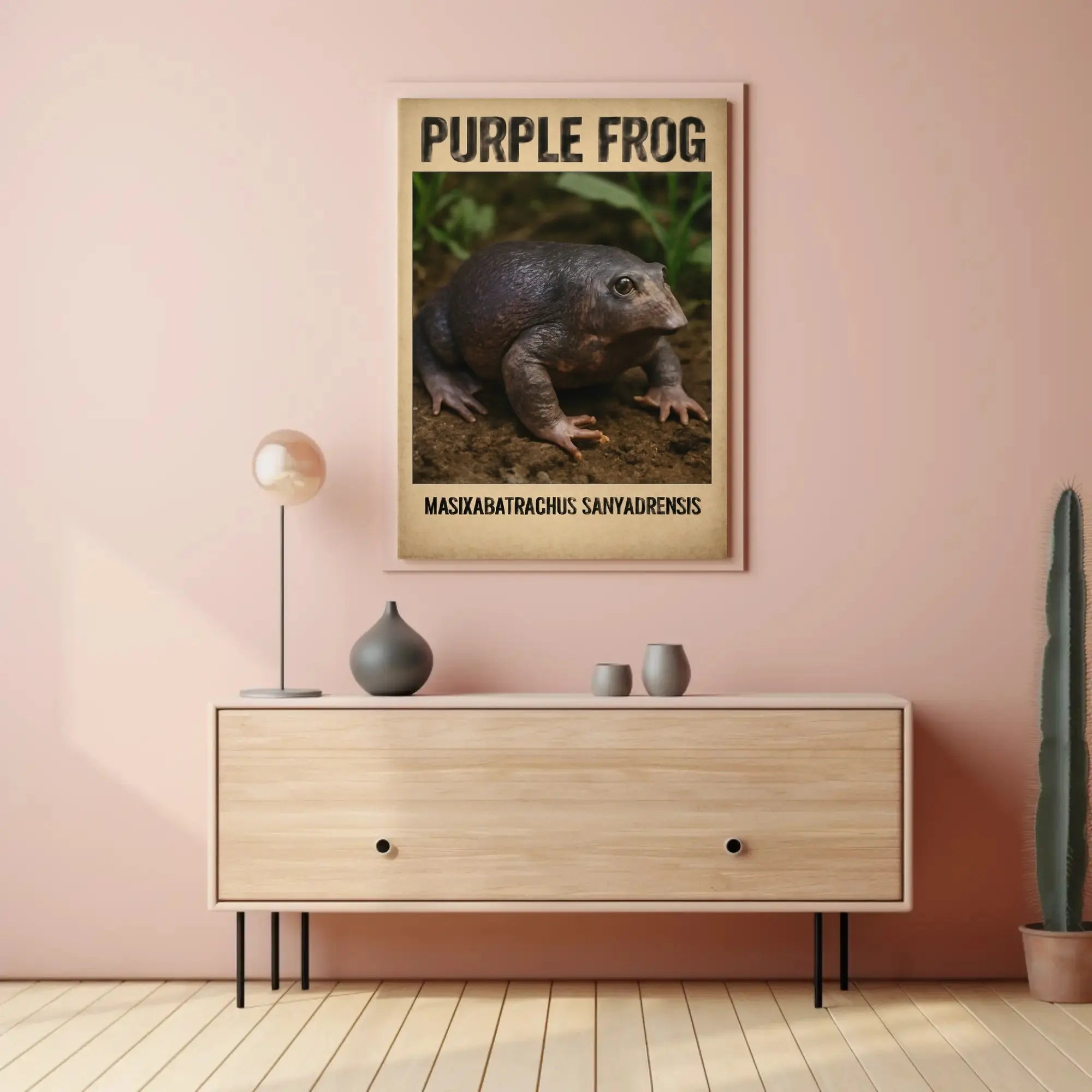 Purple Frog Wildlife Educational Animal Poster PosterGoat