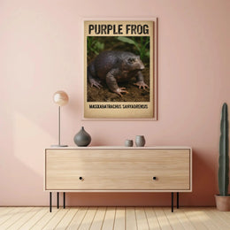 Purple Frog Wildlife Educational Animal Poster PosterGoat