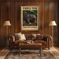 Purple Frog Wildlife Educational Animal Poster PosterGoat