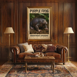 Purple Frog Wildlife Educational Animal Poster PosterGoat