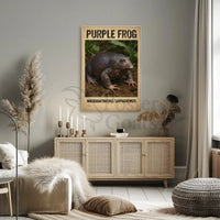 Purple Frog Wildlife Educational Animal Poster PosterGoat