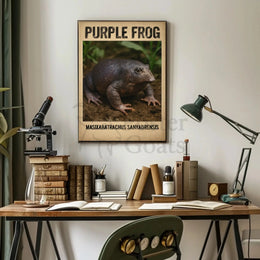 Purple Frog Wildlife Educational Animal Poster PosterGoat