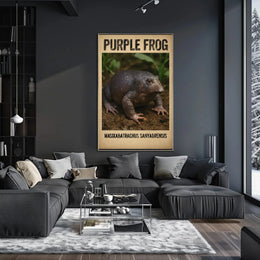 Purple Frog Wildlife Educational Animal Poster PosterGoat