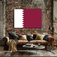Qatar Flag Display: Patriotic Country Flag Poster PosterGoat