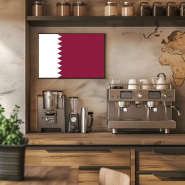 Qatar Flag Display: Patriotic Country Flag Poster PosterGoat
