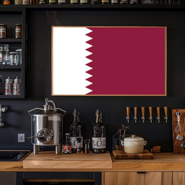 Qatar Flag Display: Patriotic Country Flag Poster PosterGoat