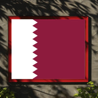 Qatar Flag Display: Patriotic Country Flag Poster PosterGoat