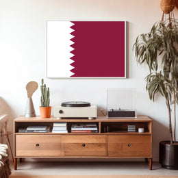 Qatar Flag Display: Patriotic Country Flag Poster PosterGoat