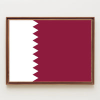 Qatar Flag Display: Patriotic Country Flag Poster PosterGoat