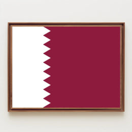 Qatar Flag Display: Patriotic Country Flag Poster PosterGoat