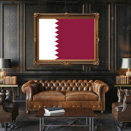 Qatar Flag Display: Patriotic Country Flag Poster PosterGoat