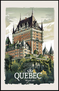 Quebec Château Frontenac Classic Travel Poster PosterGoat