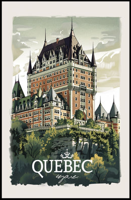 Quebec Château Frontenac Classic Travel Poster PosterGoat