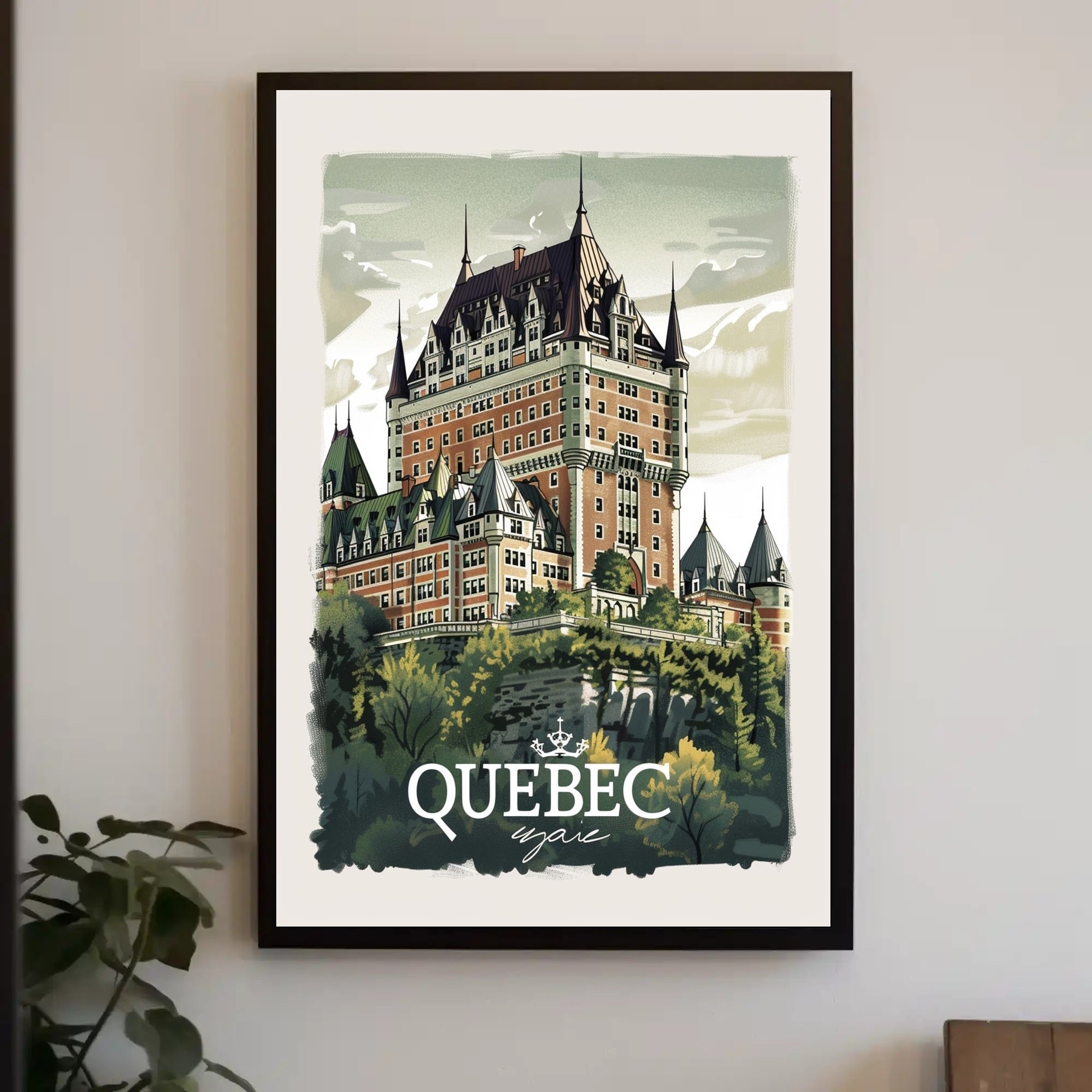 Quebec Château Frontenac Classic Travel Poster PosterGoat