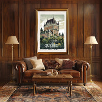 Quebec Château Frontenac Classic Travel Poster PosterGoat