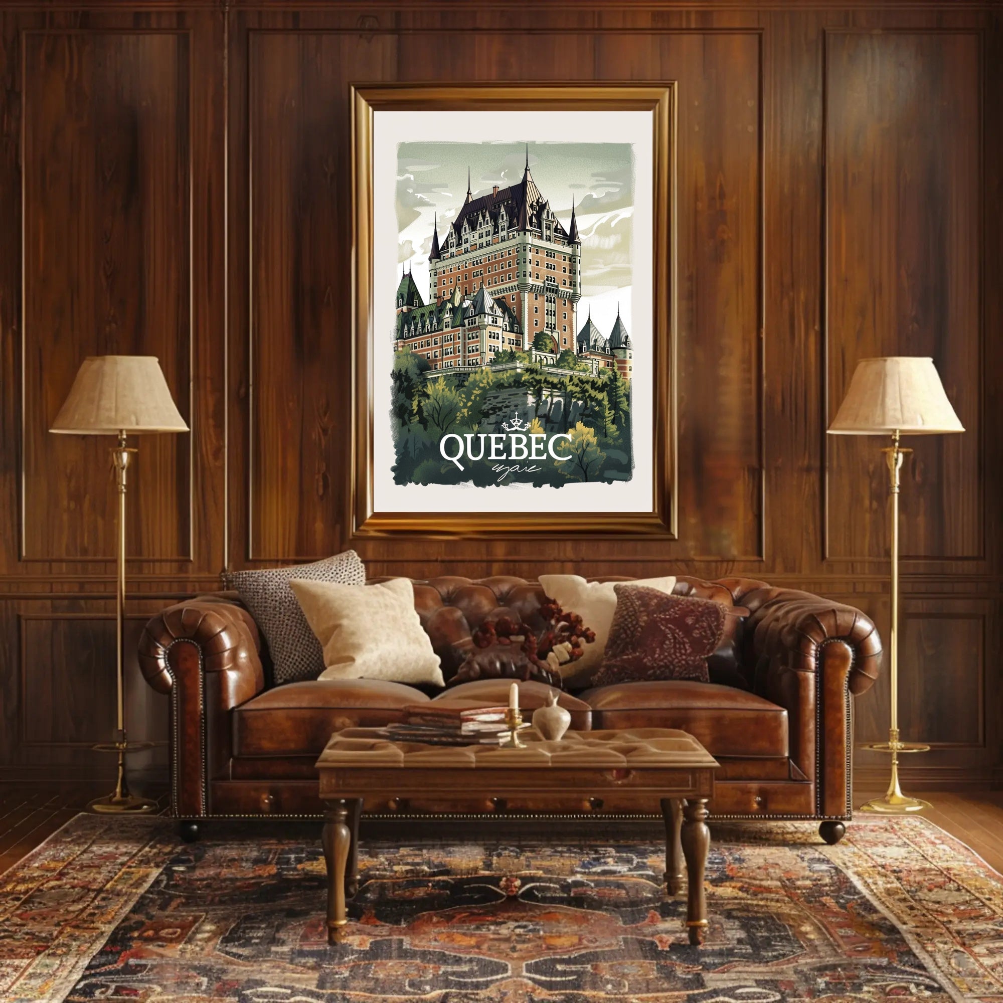 Quebec Château Frontenac Classic Travel Poster PosterGoat