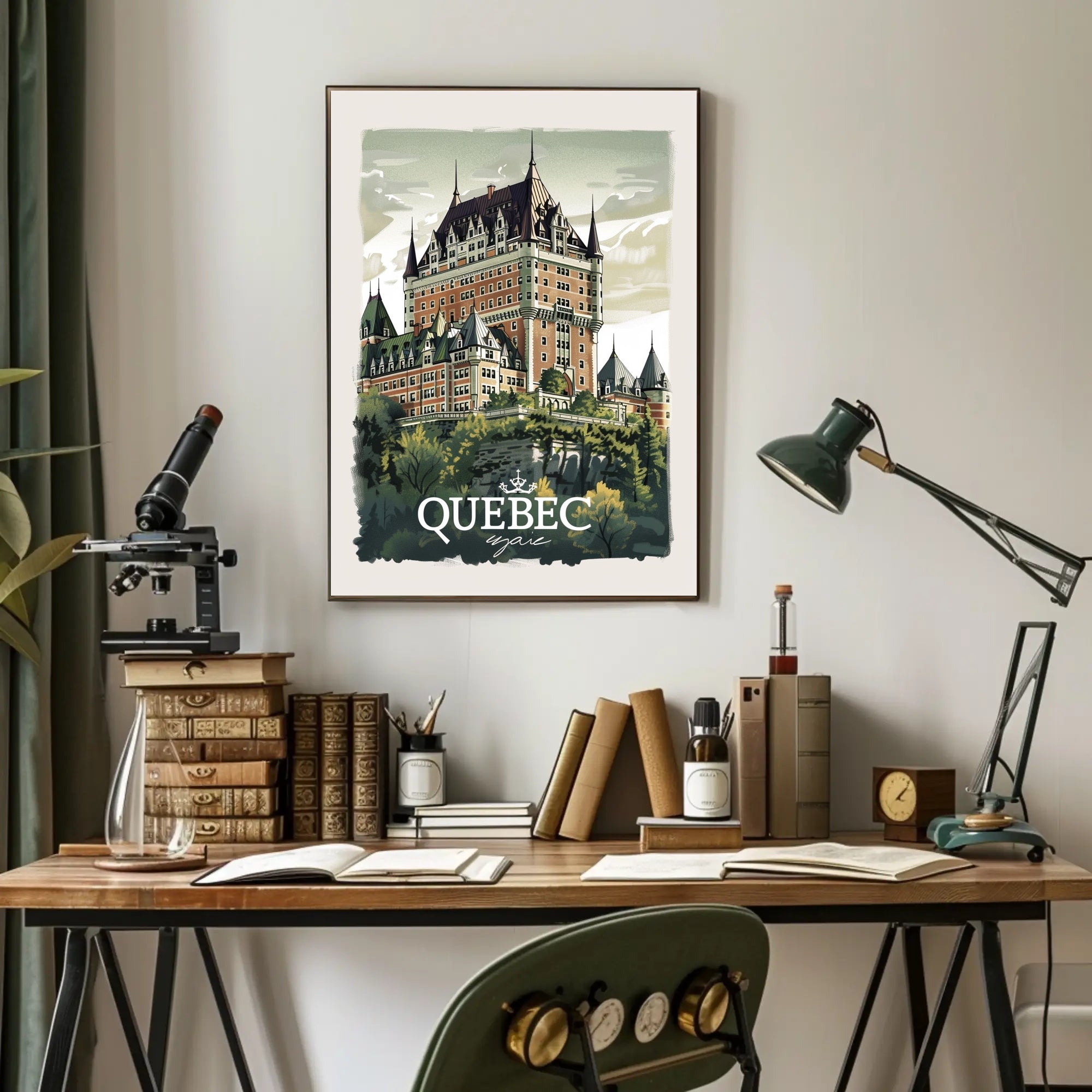 Quebec Château Frontenac Classic Travel Poster PosterGoat