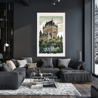 Quebec Château Frontenac Classic Travel Poster PosterGoat