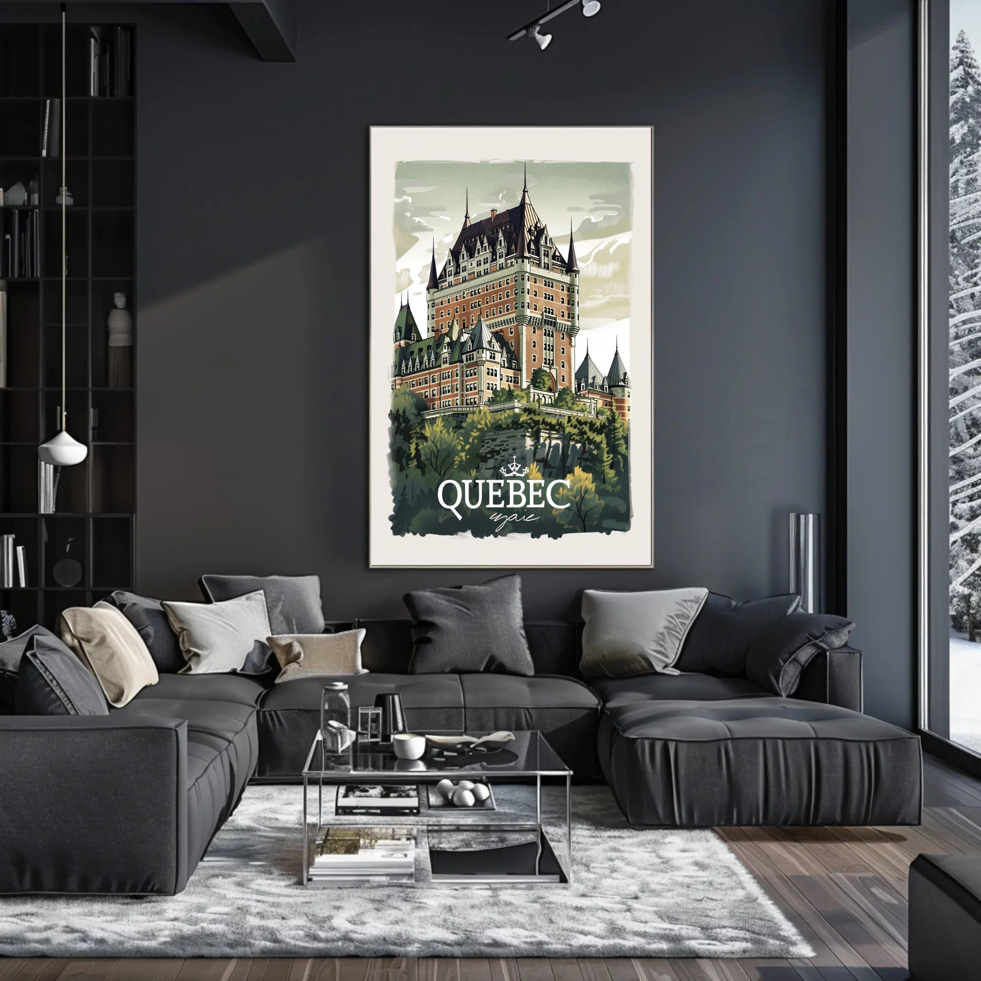 Quebec Château Frontenac Classic Travel Poster PosterGoat