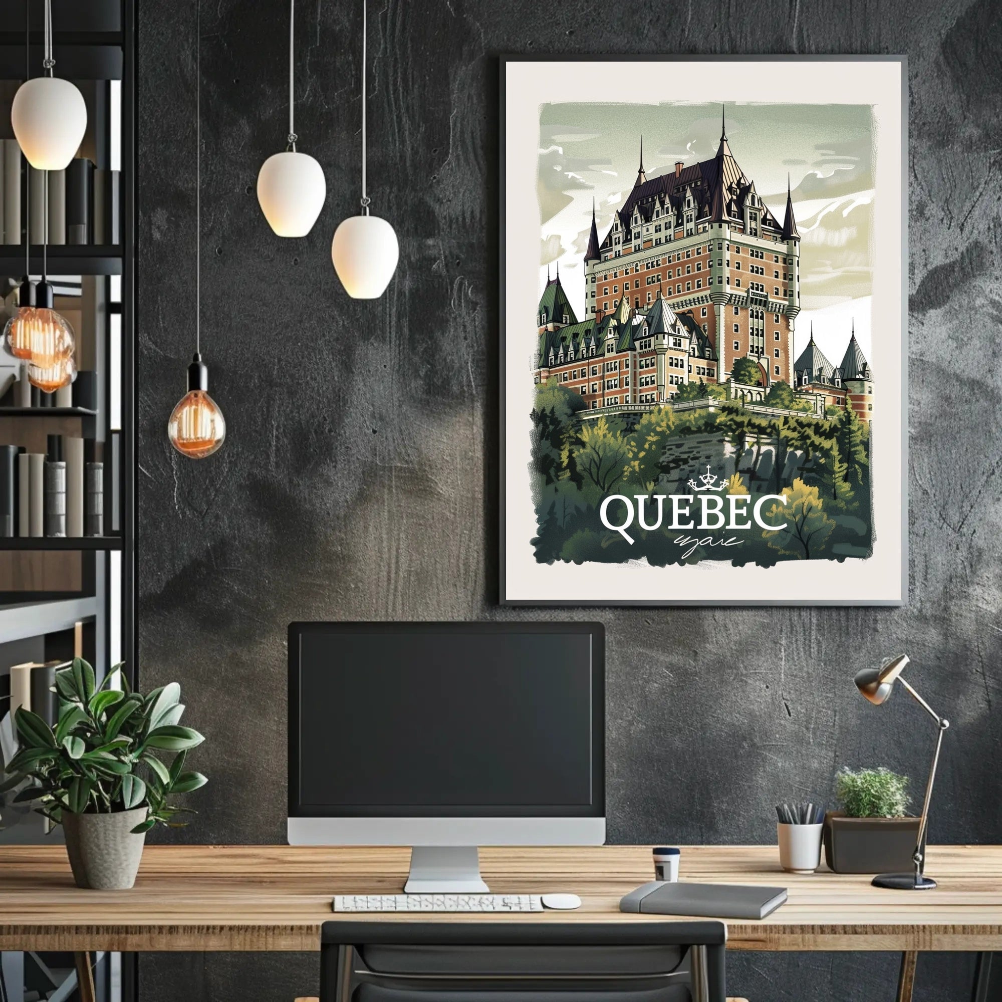 Quebec Château Frontenac Classic Travel Poster PosterGoat