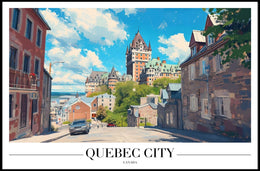 Quebec City Vintage Travel Poster PosterGoat