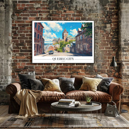 Quebec City Vintage Travel Poster PosterGoat