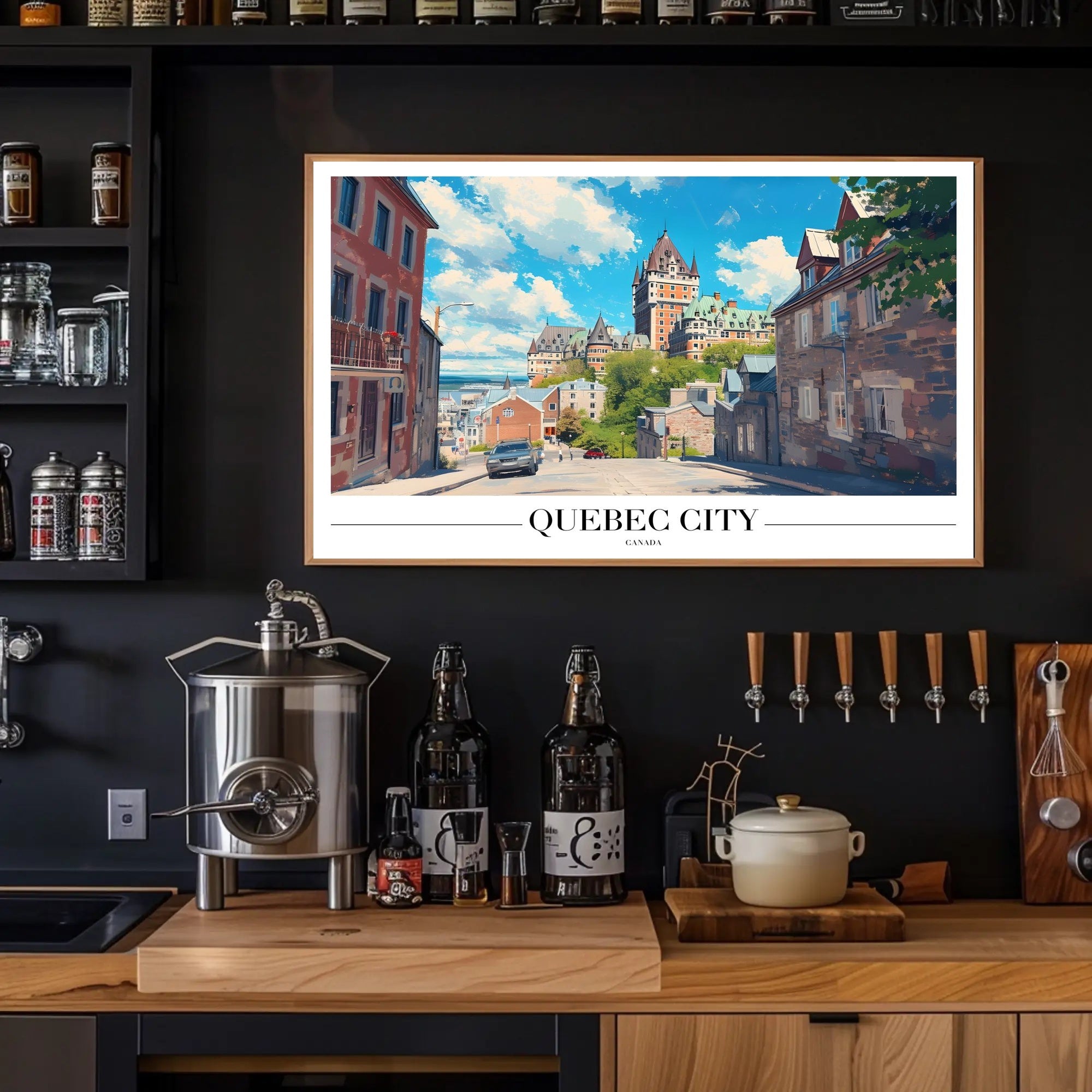 Quebec City Vintage Travel Poster PosterGoat