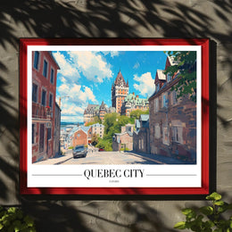 Quebec City Vintage Travel Poster PosterGoat