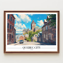 Quebec City Vintage Travel Poster PosterGoat