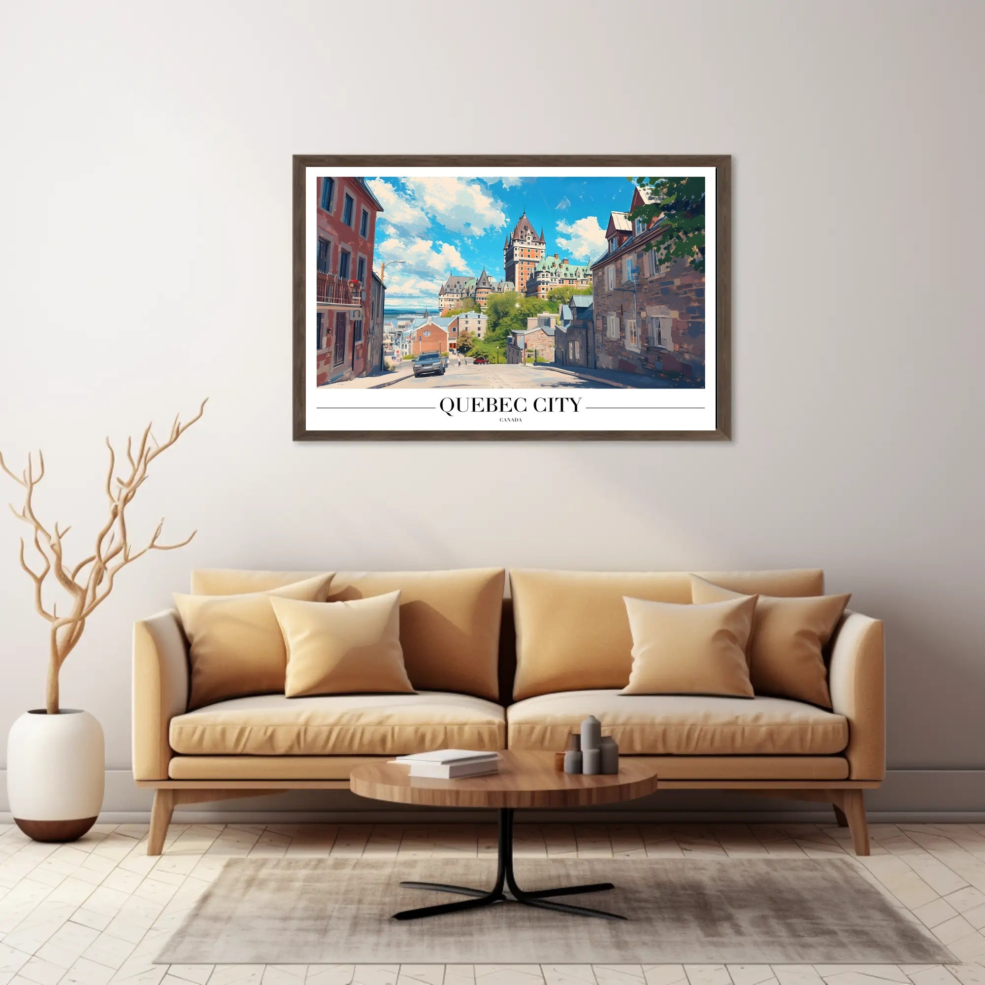 Quebec City Vintage Travel Poster PosterGoat