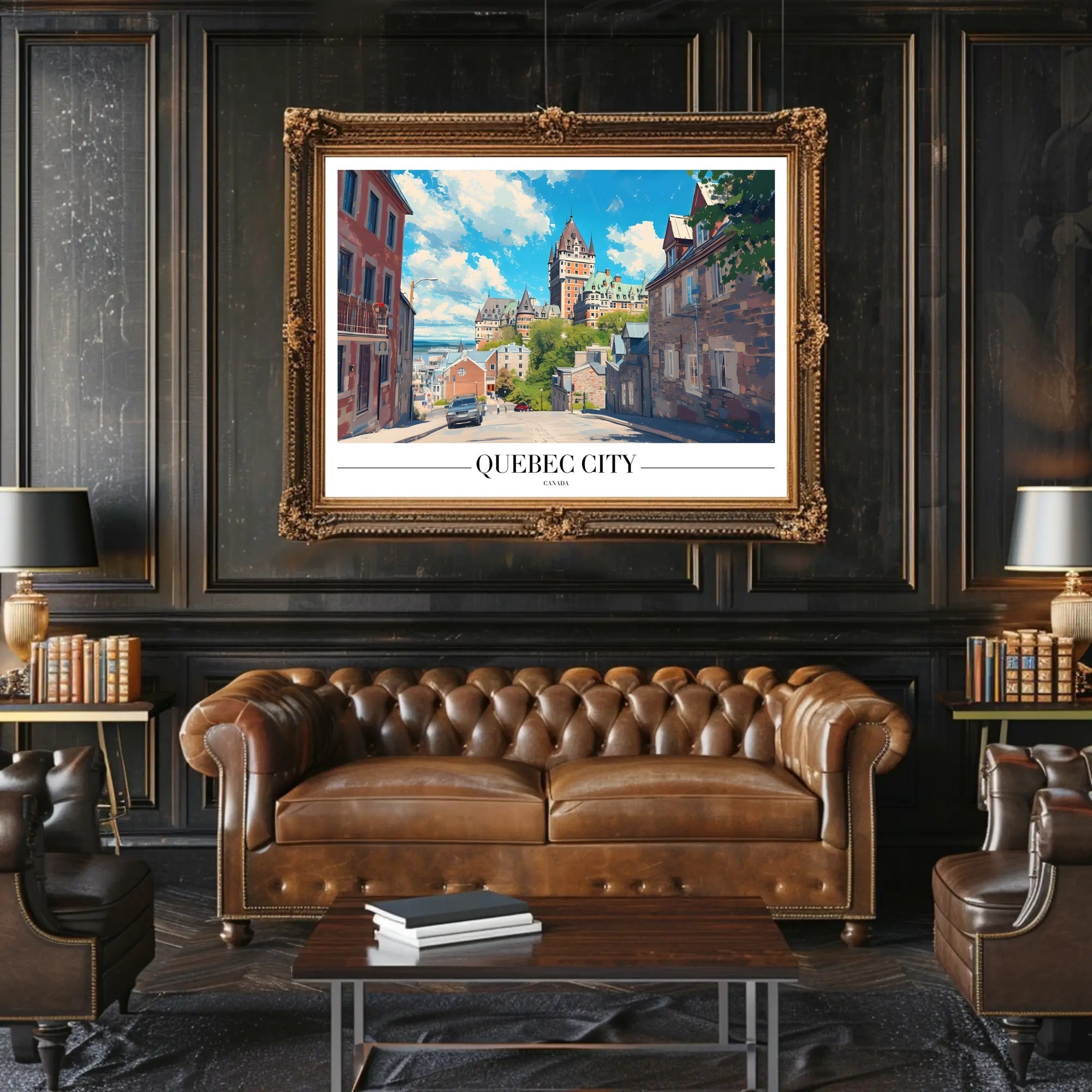Quebec City Vintage Travel Poster PosterGoat