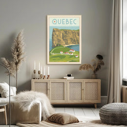 Quebec Gaspé Peninsula Vintage Travel Poster PosterGoat