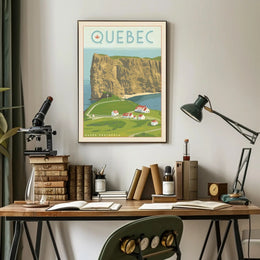 Quebec Gaspé Peninsula Vintage Travel Poster PosterGoat