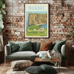 Quebec Gaspé Peninsula Vintage Travel Poster PosterGoat