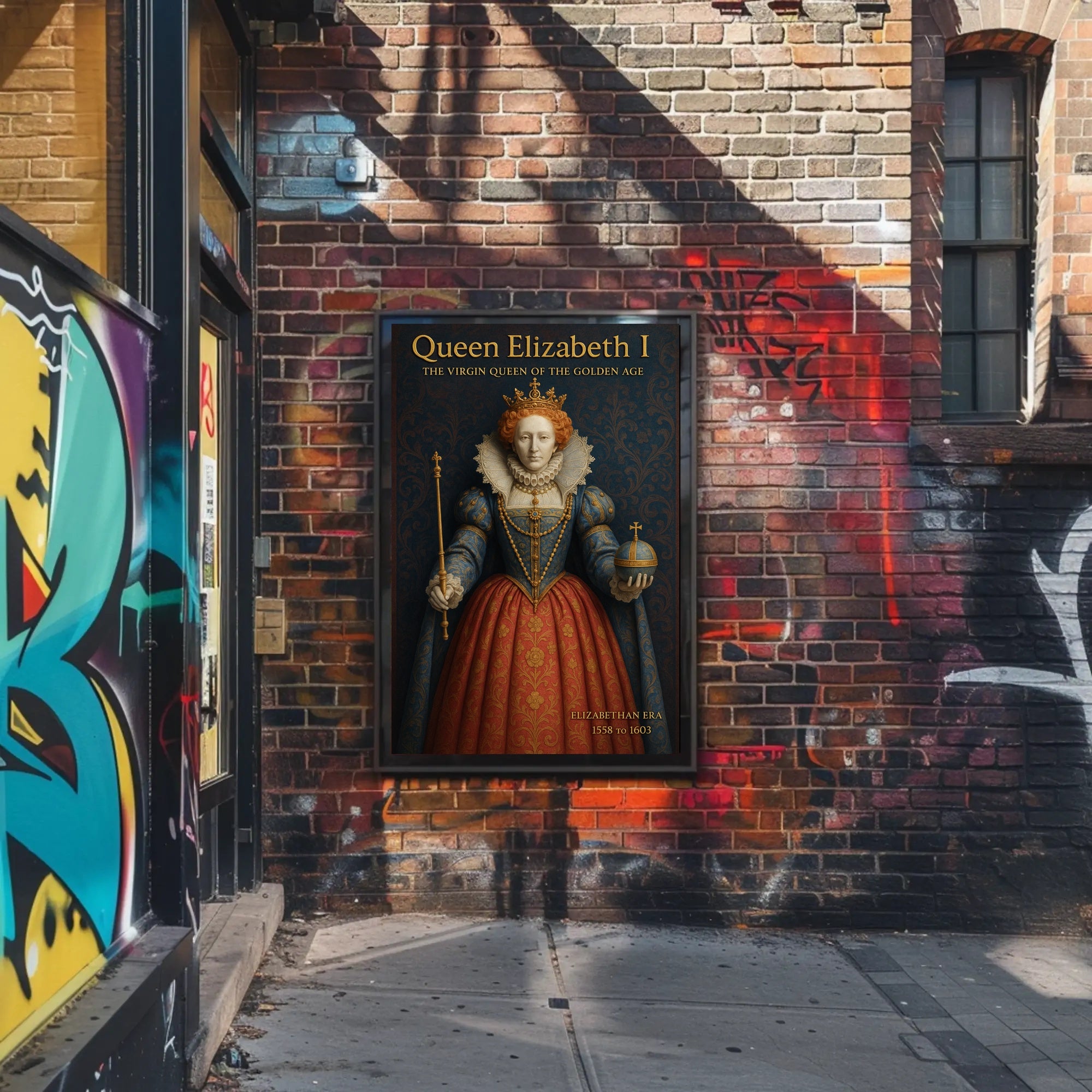 Queen Elizabeth I Vintage Art Poster PosterGoat