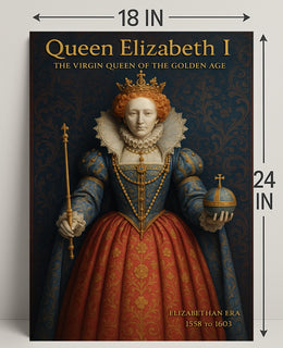 Queen Elizabeth I Vintage Art Poster PosterGoat