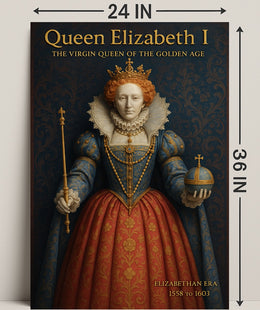 Queen Elizabeth I Vintage Art Poster PosterGoat
