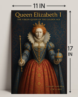 Queen Elizabeth I Vintage Art Poster PosterGoat