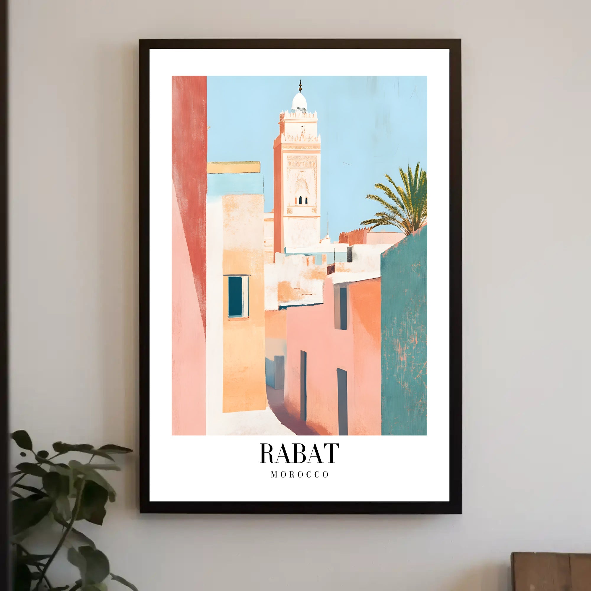 Rabat Cityscape Serenity: Artistic Urban or Cityscape Poster PosterGoat
