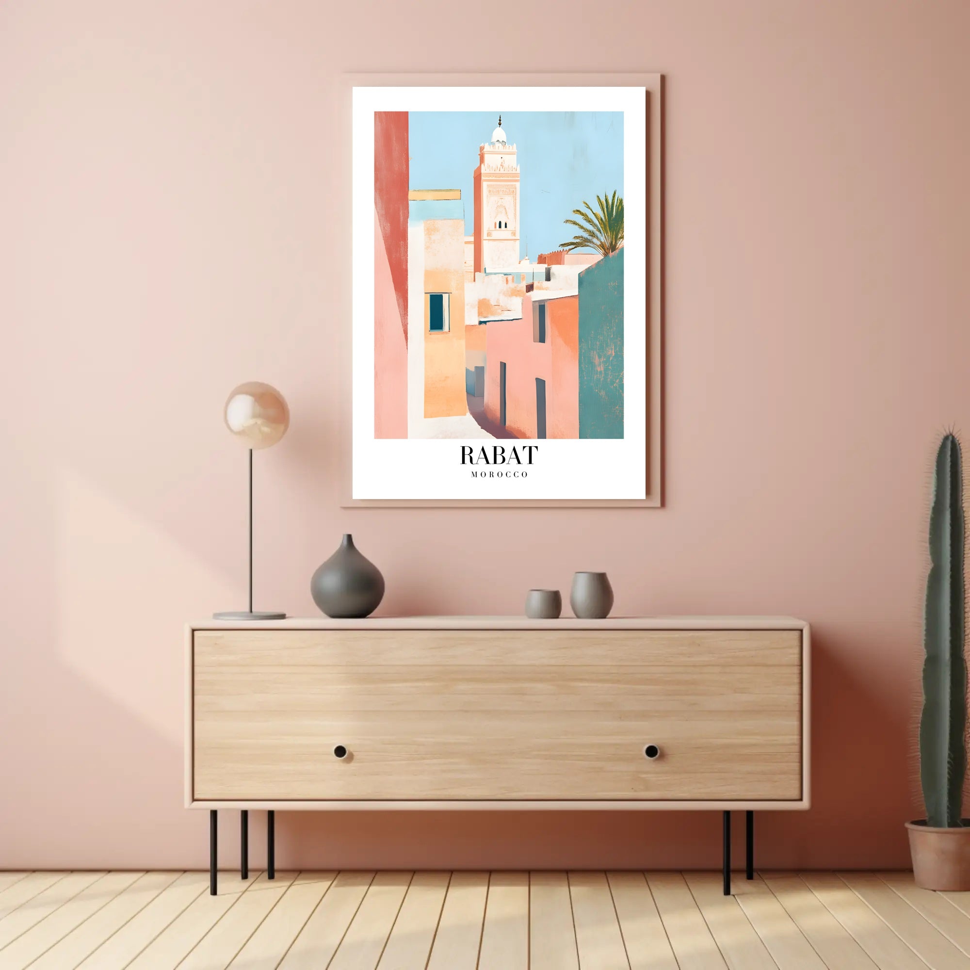 Rabat Cityscape Serenity: Artistic Urban or Cityscape Poster PosterGoat