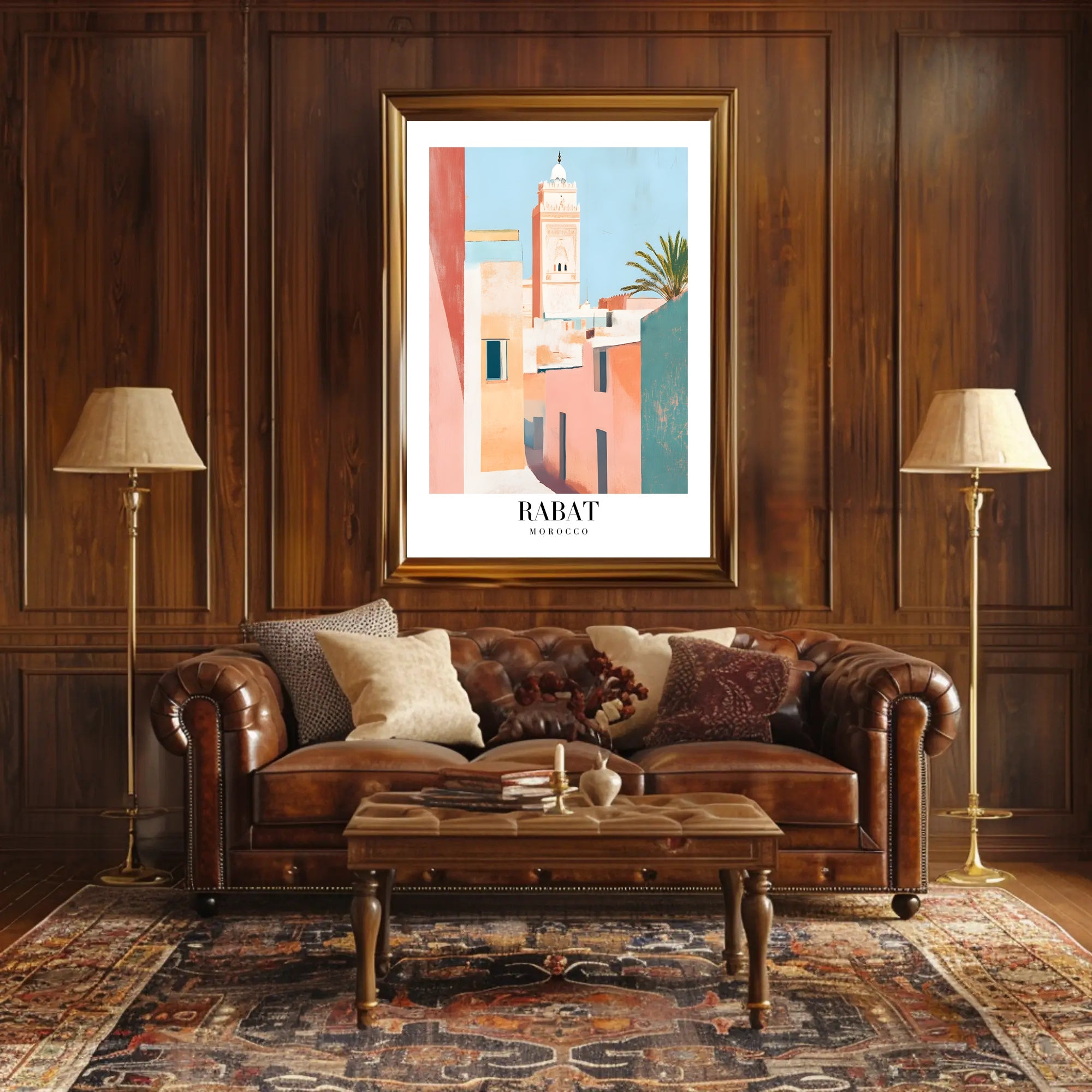 Rabat Cityscape Serenity: Artistic Urban or Cityscape Poster PosterGoat