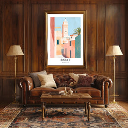 Rabat Cityscape Serenity: Artistic Urban or Cityscape Poster PosterGoat