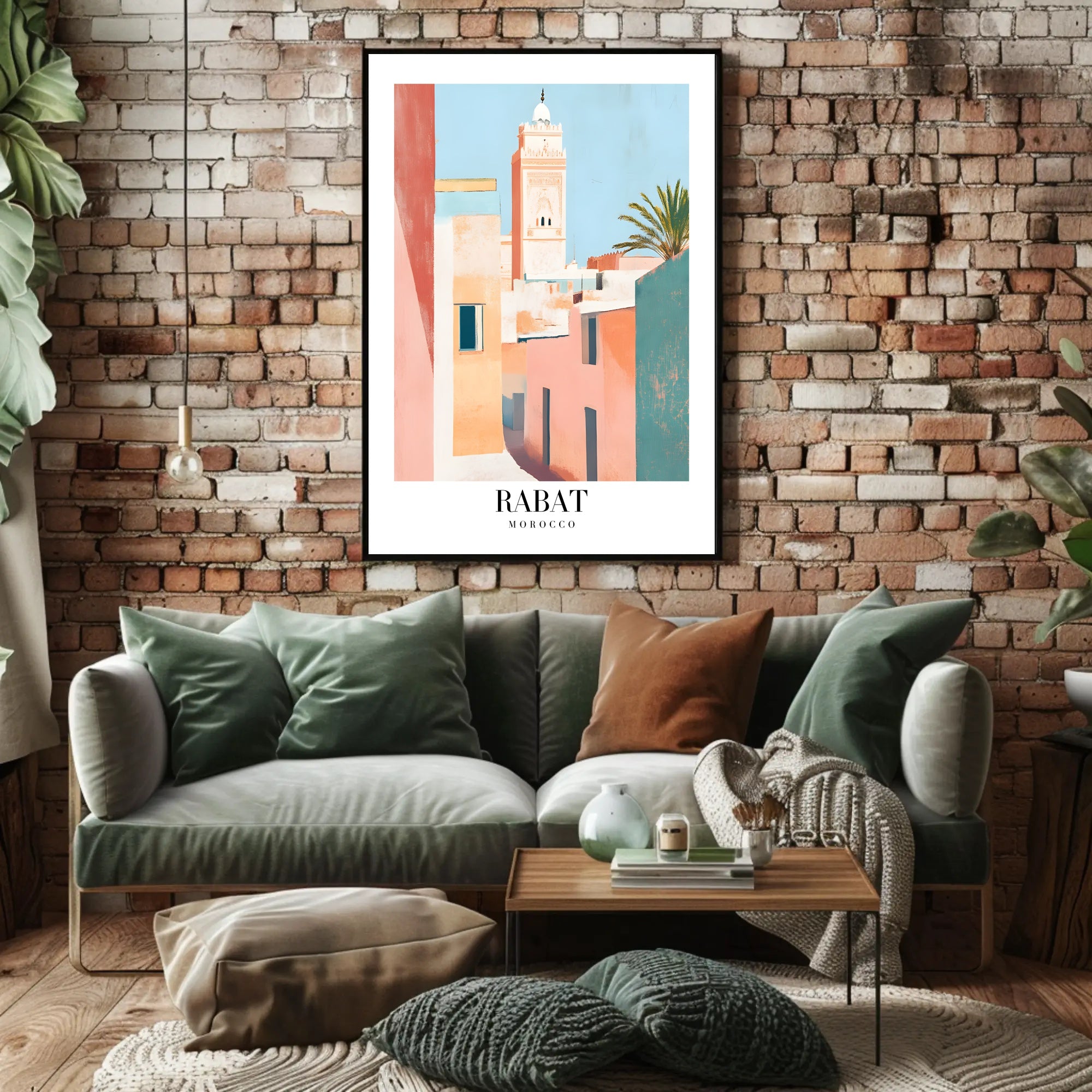 Rabat Cityscape Serenity: Artistic Urban or Cityscape Poster PosterGoat