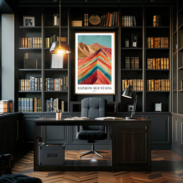 Rainbow Mountains Vibrant Colors Poster Travel Poster PosterGoat